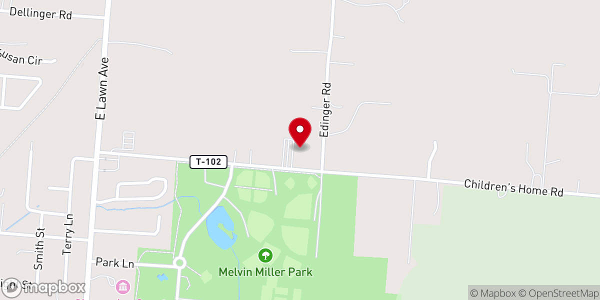 Map showing location of Grace Baptist Church
