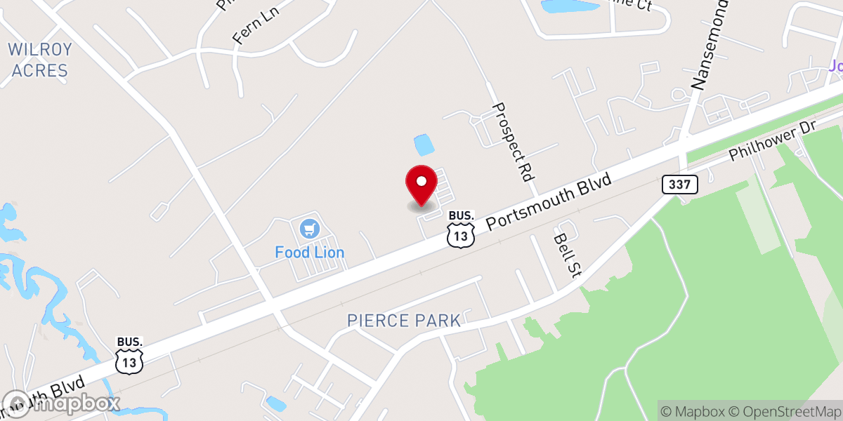 Map showing location of East End Baptist Church