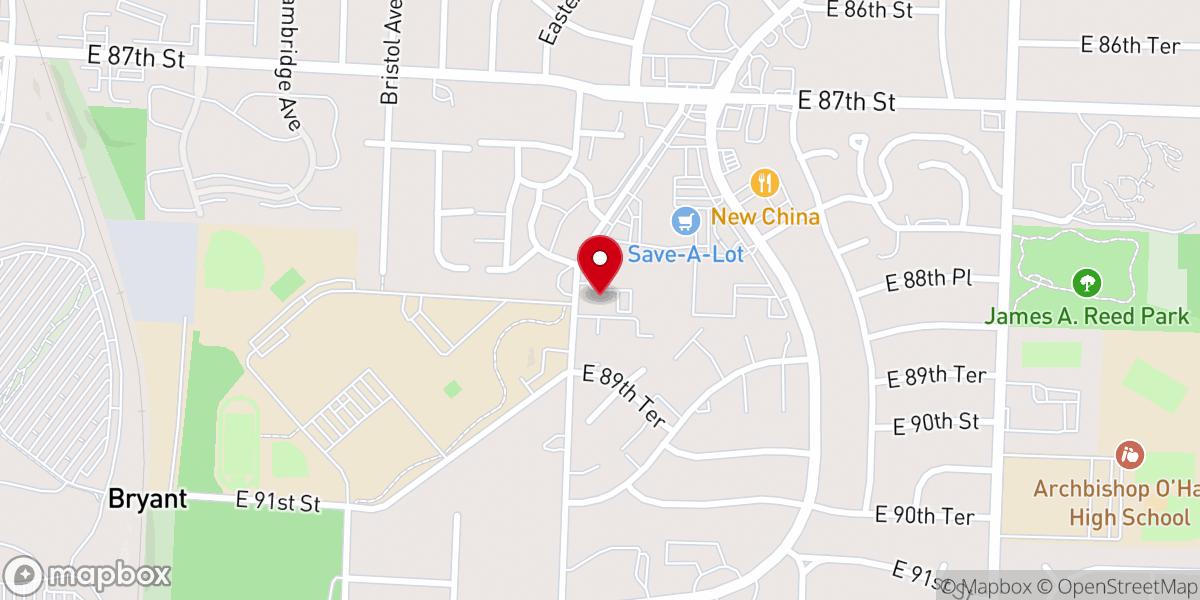 Map showing location of Apostolic Revival Church