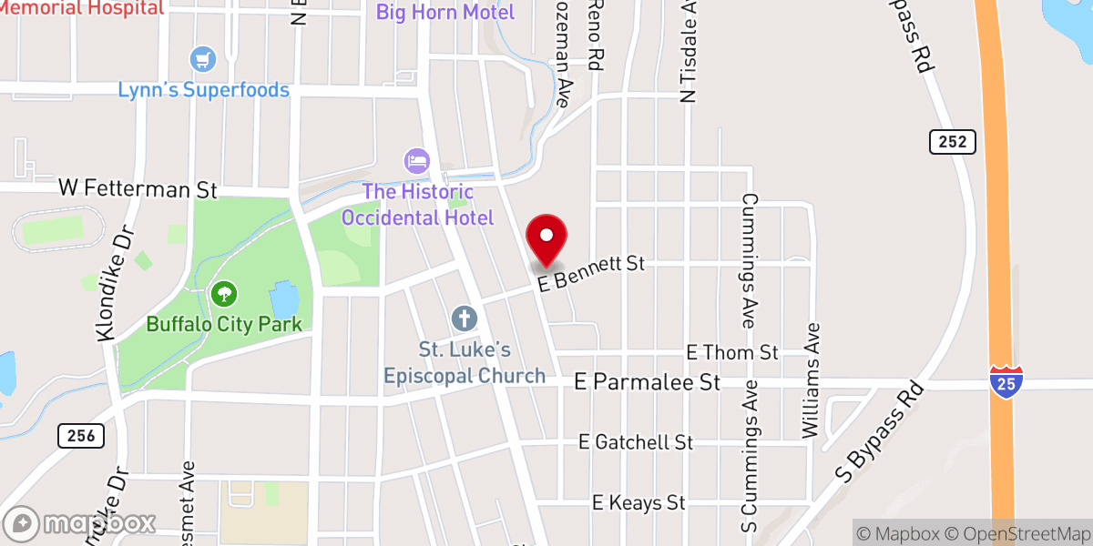 Map showing location of Union Congregational Church