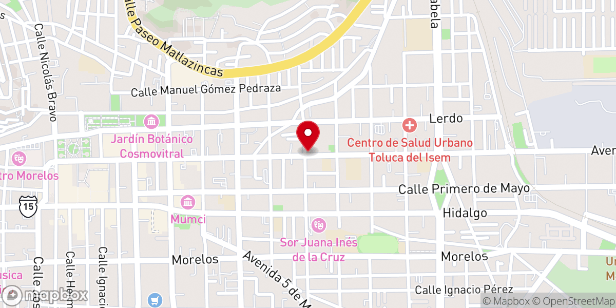 Map showing location of Parroquia de la Resurrección del Señor (Iglesia Anglicana de México)