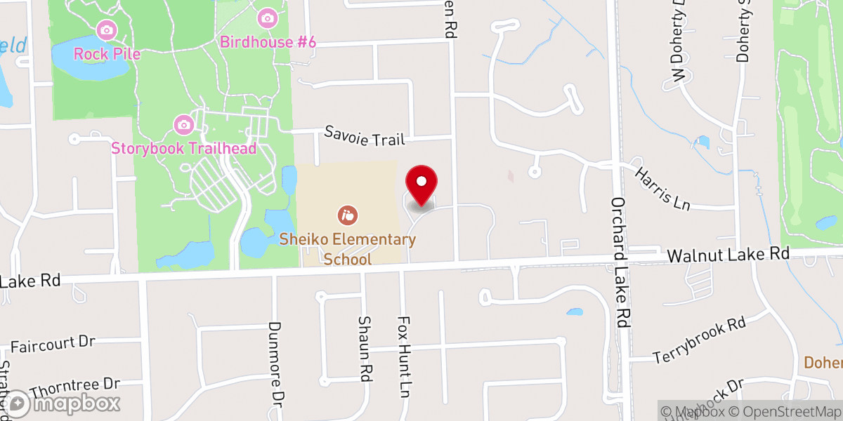 Map showing location of Prince of Peace Catholic Church