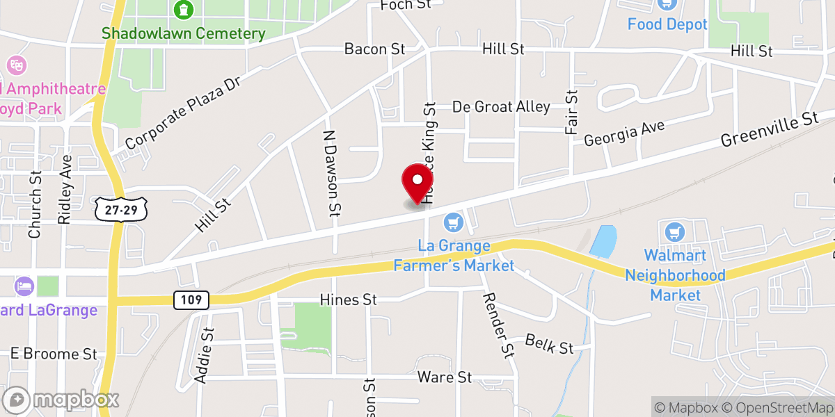 Map showing location of Korean Presbyterian Church of Lagrange