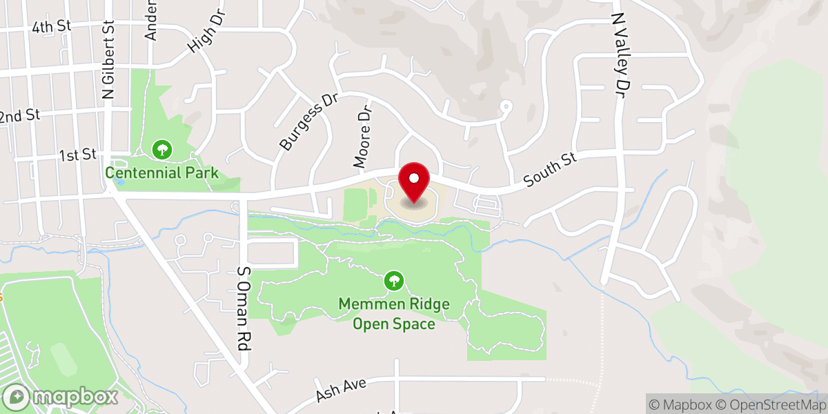 Map showing location of Central Bible Church