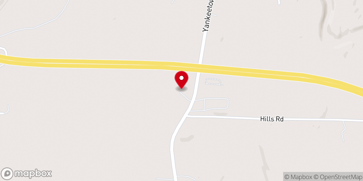 Map showing location of Yankeetown United Methodist Church