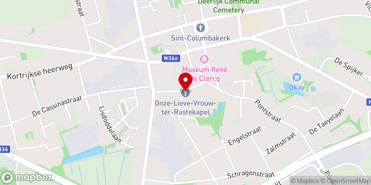 Map showing location of Kapel Ter Ruste