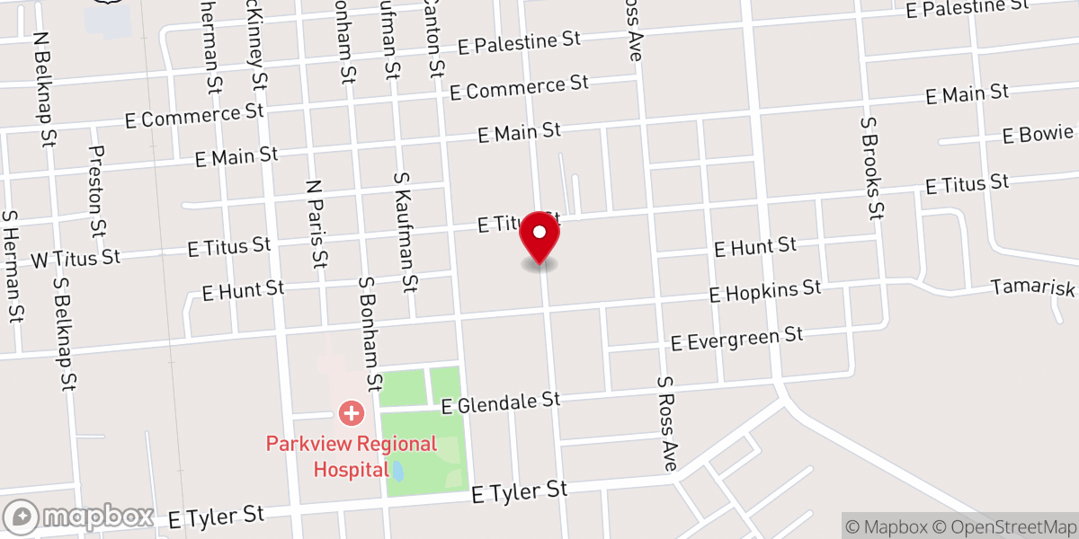 Map showing location of First Pentecostal Church-God