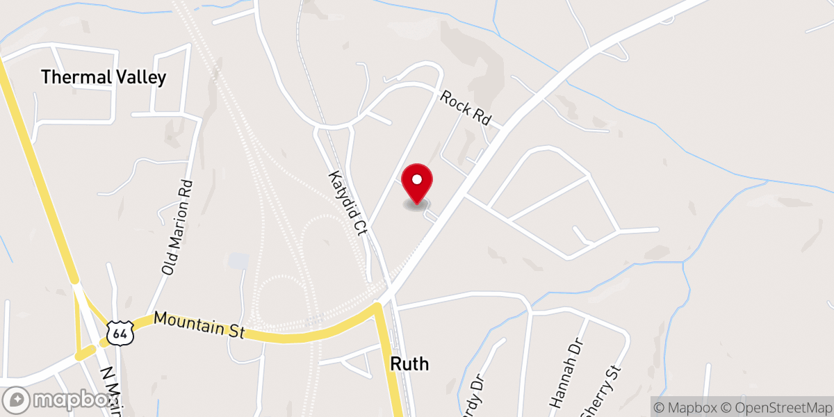 Map showing location of Bible Tabernacle Church