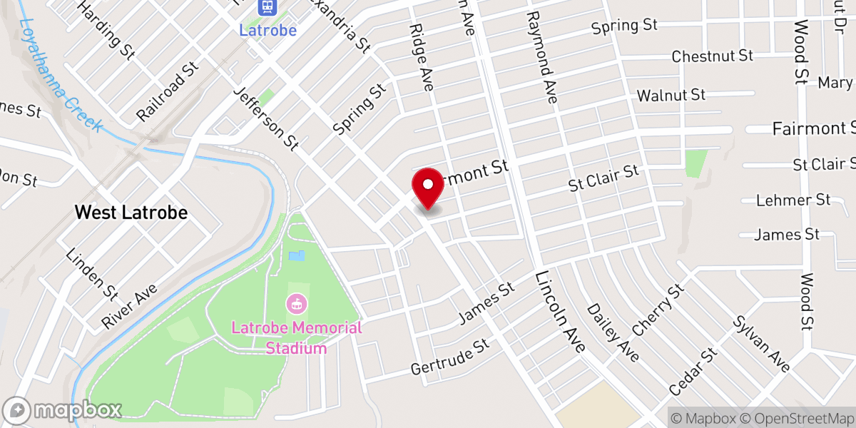 Map showing location of Christ United Church of Christ