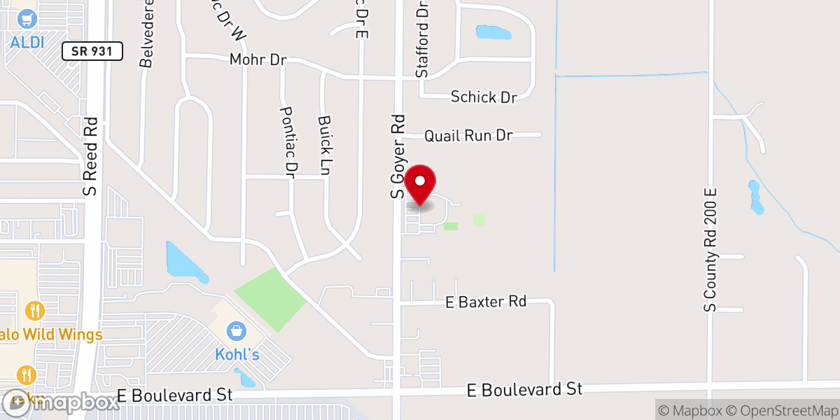 Map showing location of Temple Baptist Church