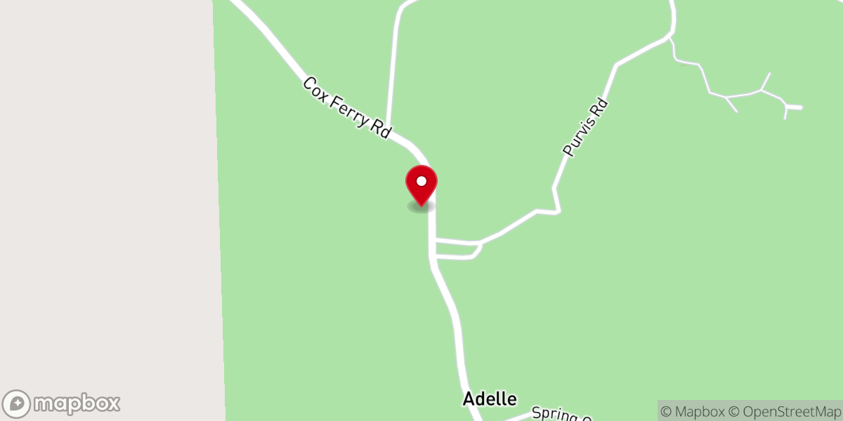 Map showing location of Franklin Baptist Church