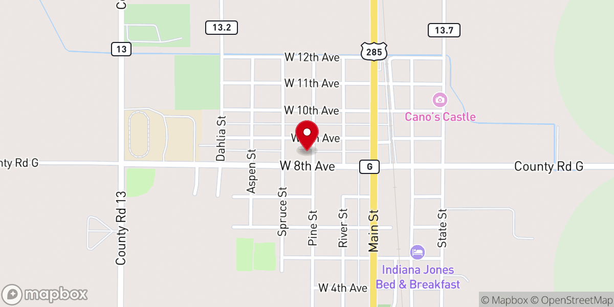 Map showing location of St. Augustine Catholic Church