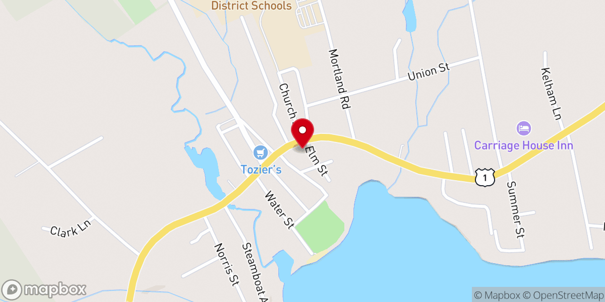 Map showing location of Searsport Congregational Methodist Church - Food PantryCenter
