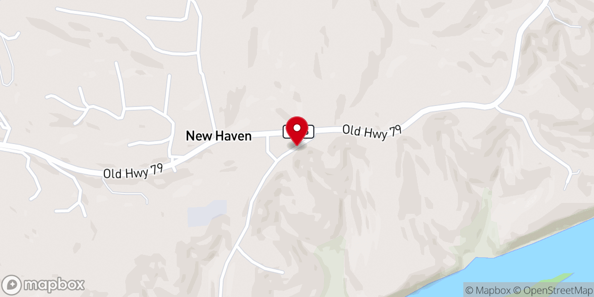 Map showing location of New Haven United Methodist Church