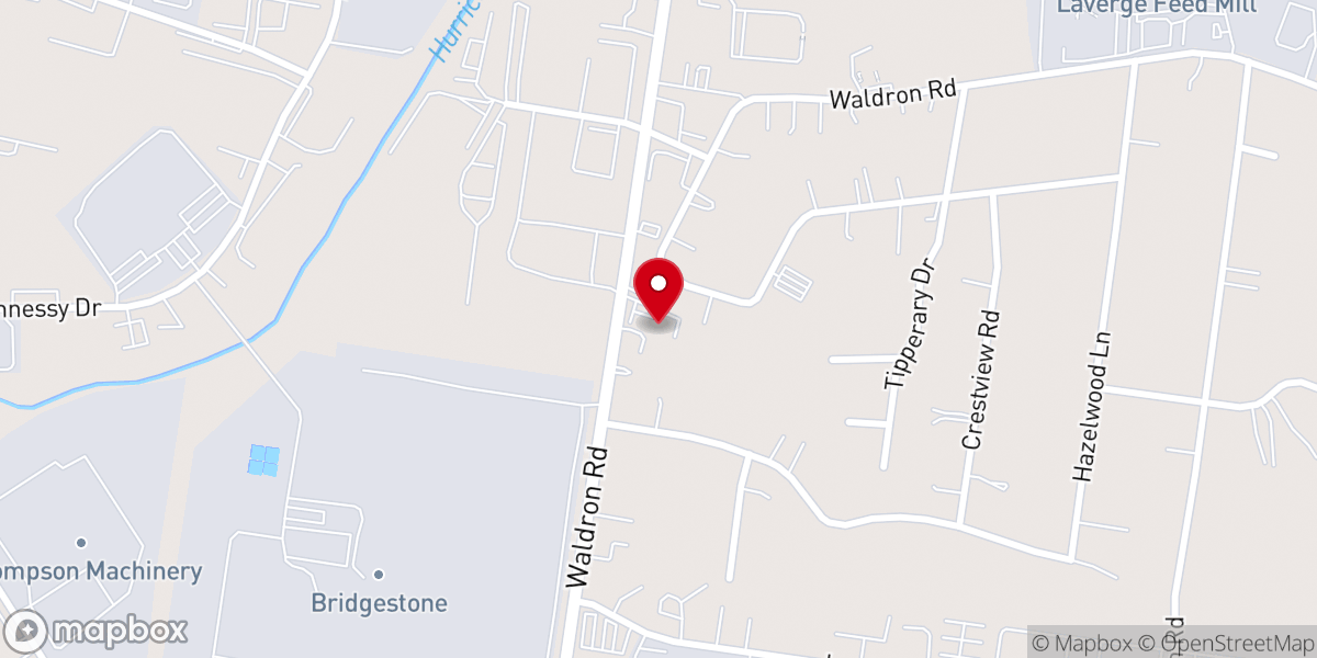 Map showing location of Genesis Worship Center