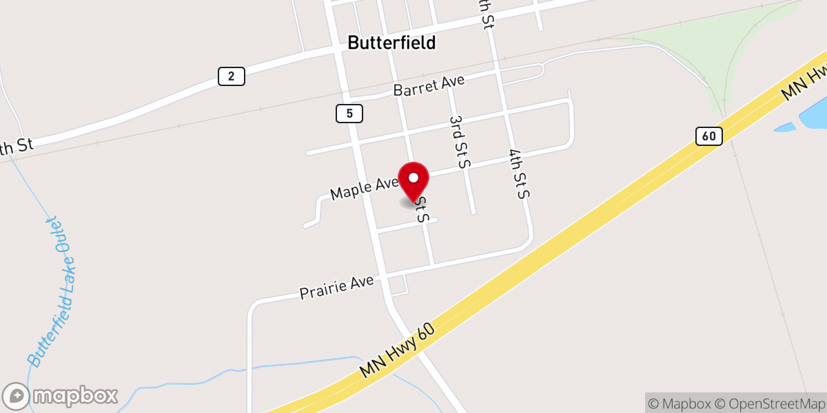 Map showing location of First Lutheran Church