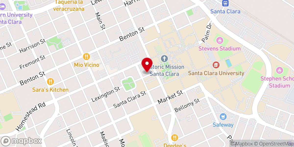 Map showing location of San Jose Chinese Catholic Mission