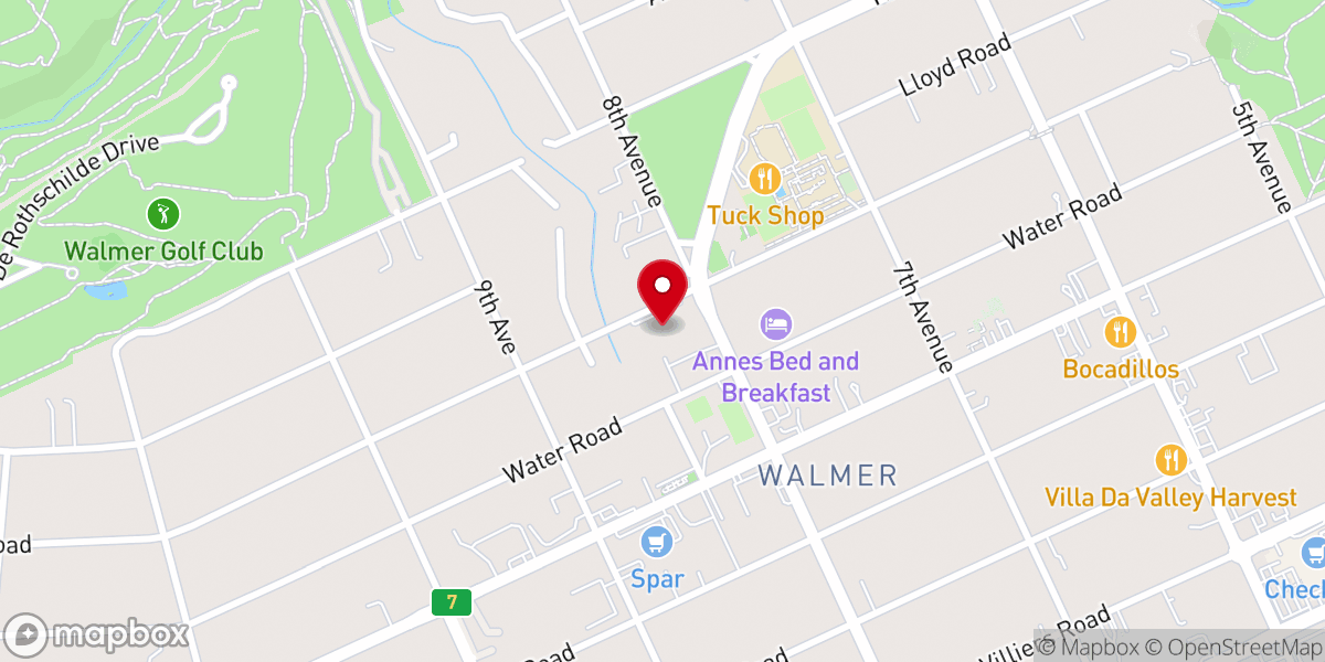 Map showing location of St John's Anglican Church