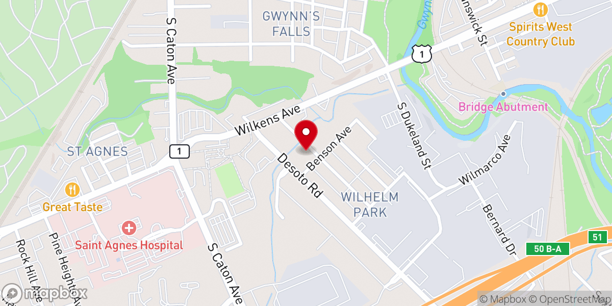 Map showing location of White Rock Non-Denominational Church
