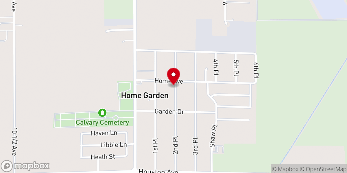 Map showing location of Victory Outreach Hanford