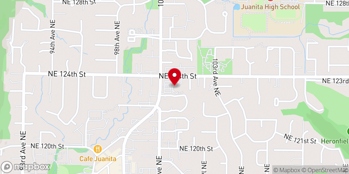 Map showing location of Holy Spirit Lutheran Church - Kirkland