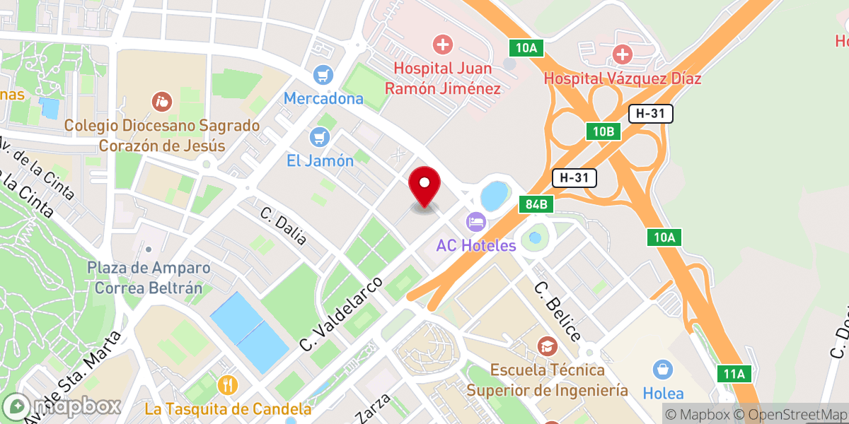 Map showing location of Parroquia Beata Eusebia Palomino