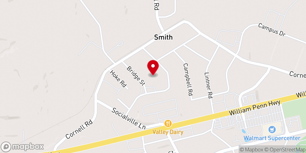 Map showing location of Independent Baptist Church
