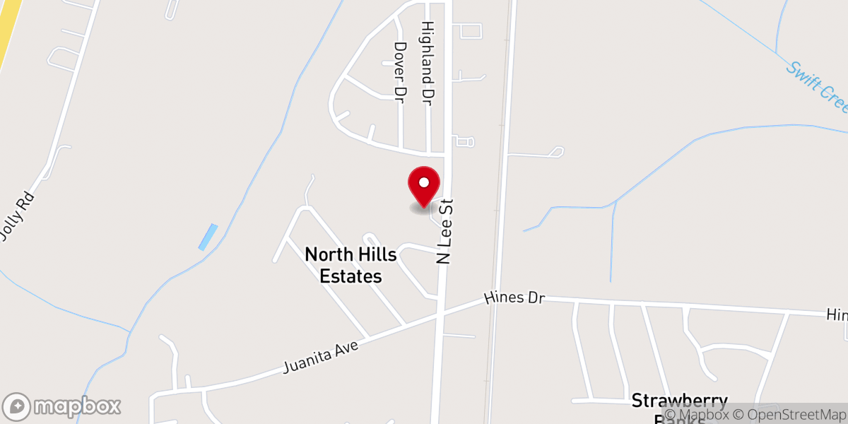 Map showing location of Cross & Crown Christian Store