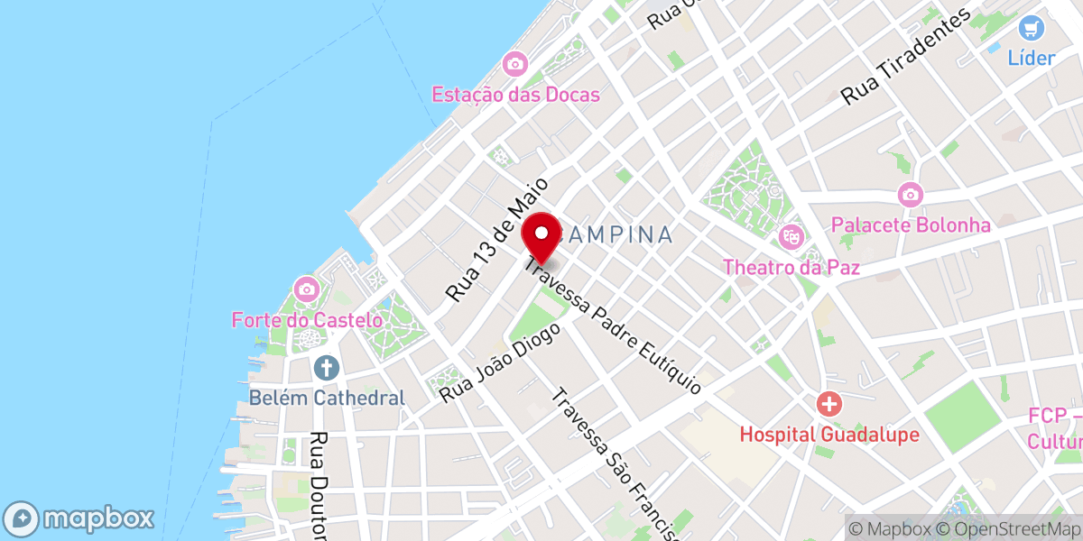 Map showing location of Assembleia de Deus Padre Eutiquio II