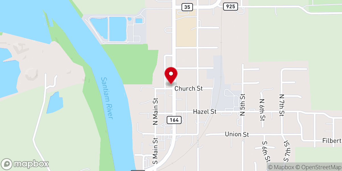 Map showing location of Jefferson United Methodist Church