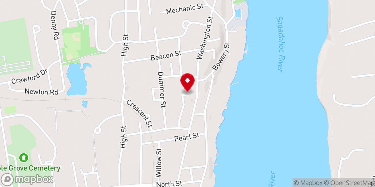 Map showing location of Grace Episcopal Church
