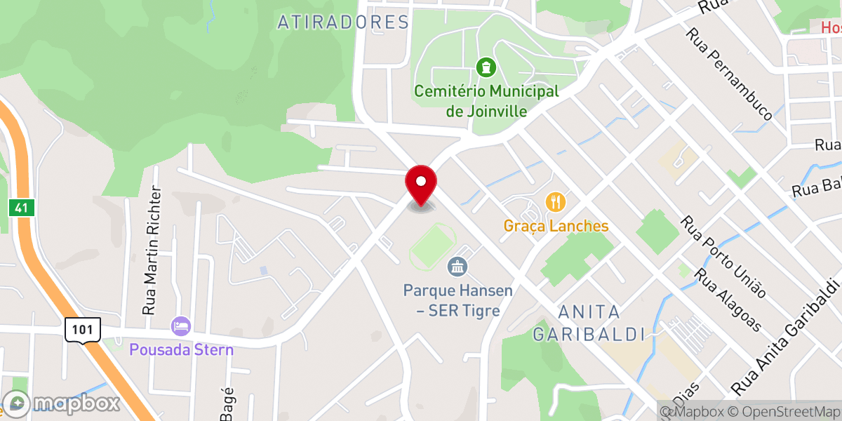 Map showing location of IJADE - Igreja Evangélica Jardim de Deus