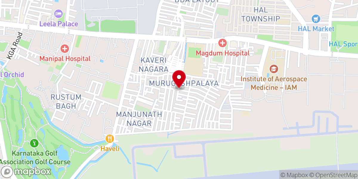 Map showing location of Full Gospel Pentecostal Church (FGPC) Murugeshpalya