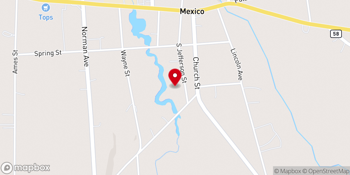 Map showing location of Lighthouse Mexico Church