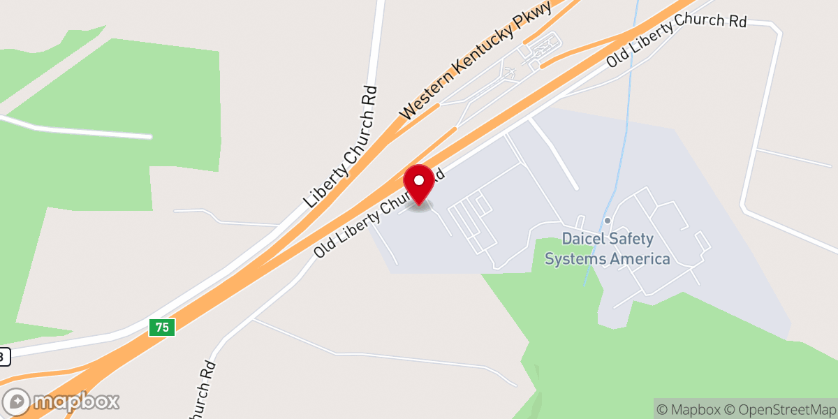 Map showing location of Bluegrass Crossings Business Centre