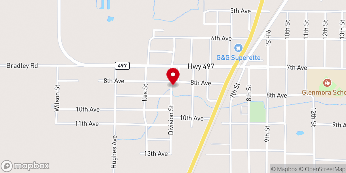 Map showing location of Independent Baptist Church