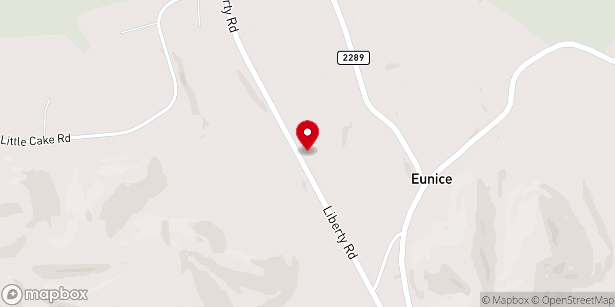 Map showing location of Tabernacle Christian Church