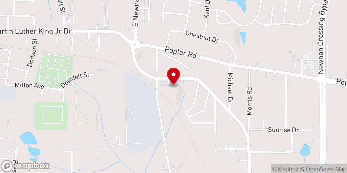 Map showing location of Summerhill Baptist Church of Newnan Inc.