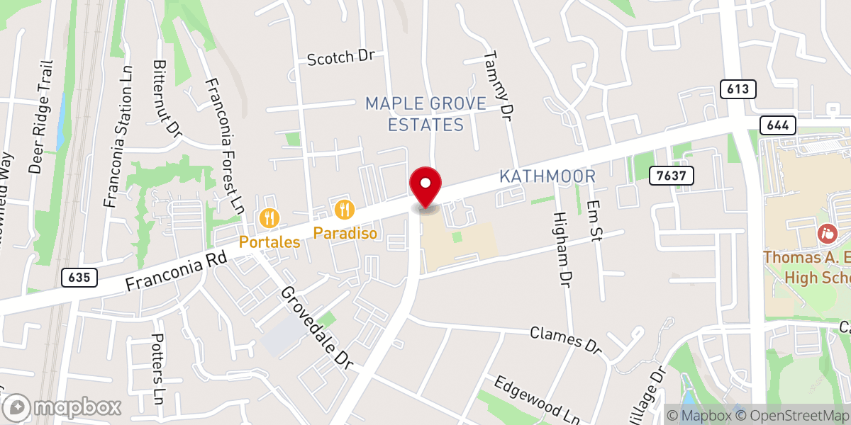 Map showing location of Kidist Arsema wa Kidus Kirkos Ethiopian Orthodox Church VA USA