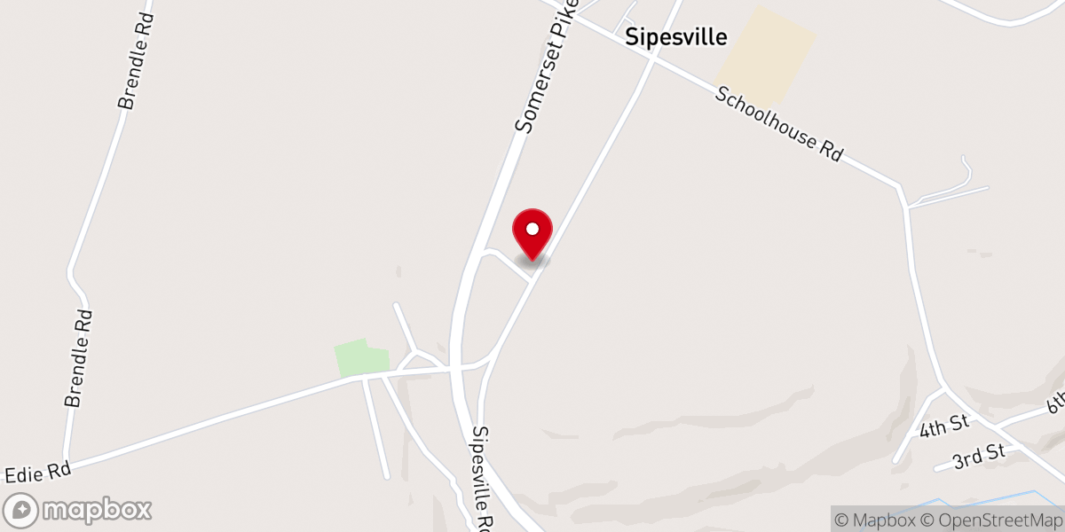 Map showing location of Sipesville Church Of The Bretheren