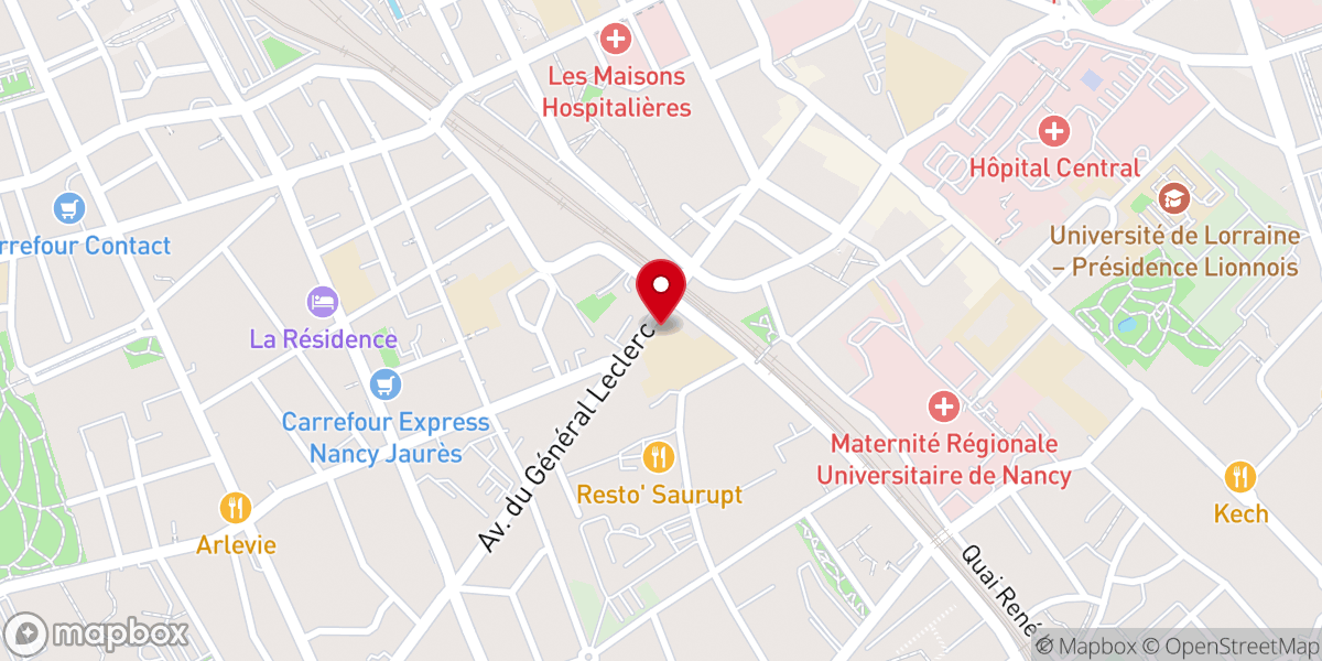 Map showing location of Église Marie Immaculée de Nancy