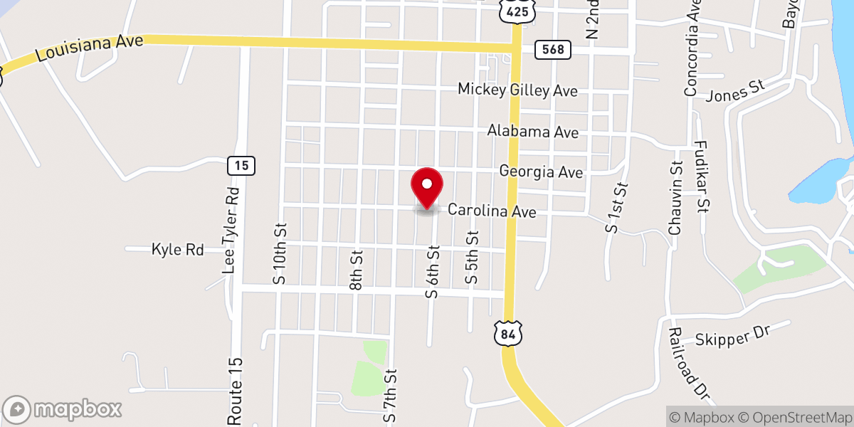 Map showing location of Sixth Street Church of God
