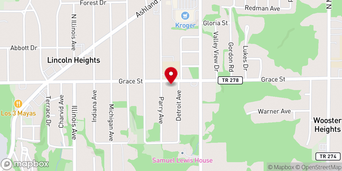 Map showing location of Christian Assembly Church