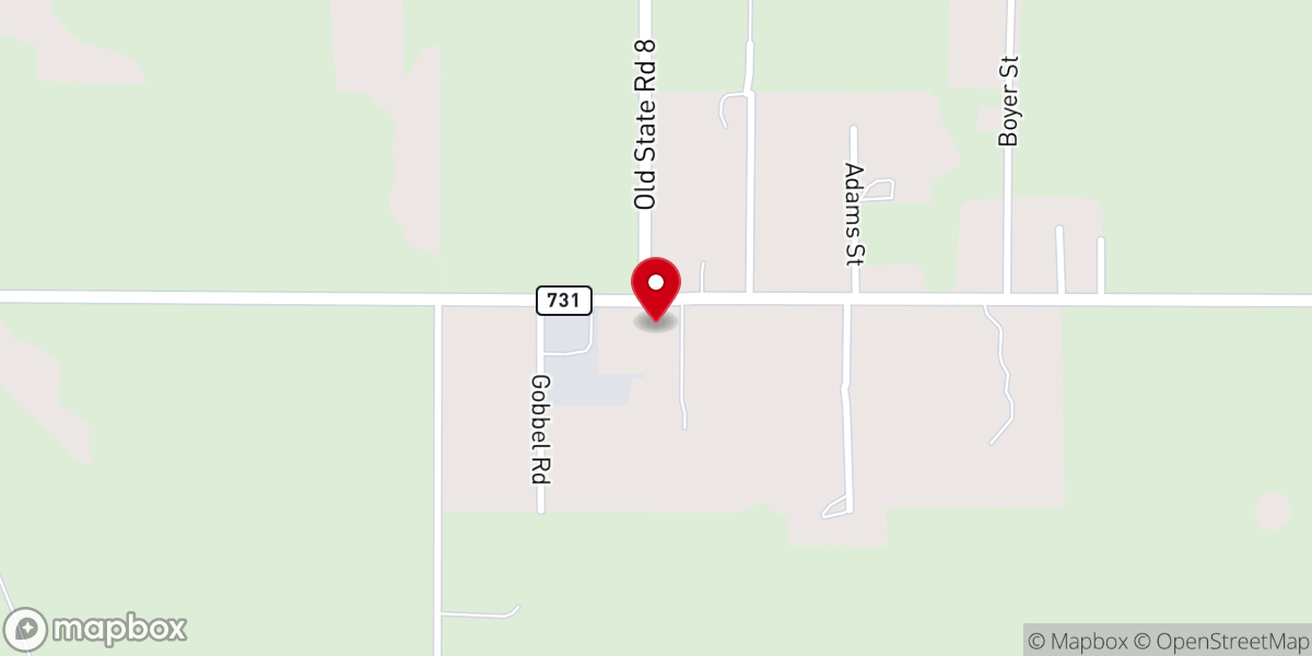 Map showing location of Venus United Methodist Church