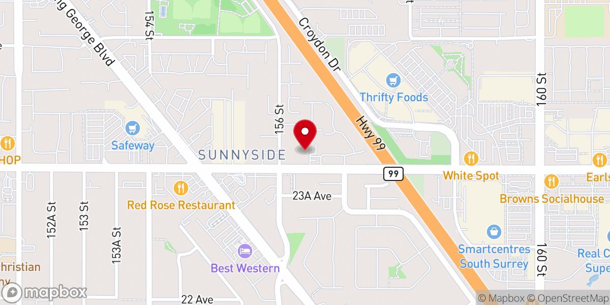 Map showing location of Southpoint Church