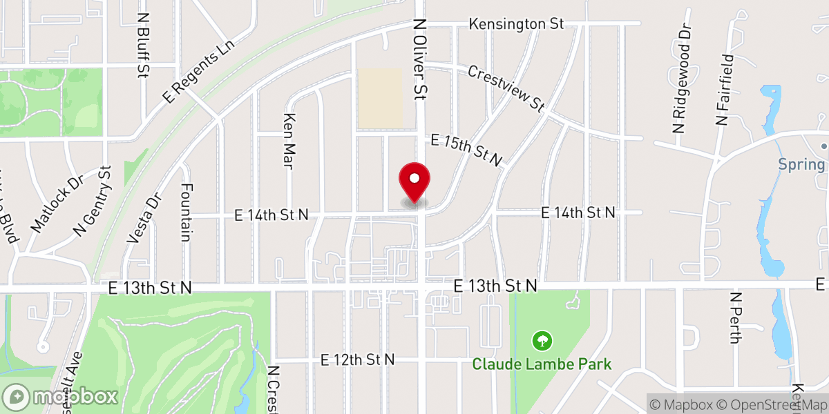 Map showing location of Dellrose United Methodist Church
