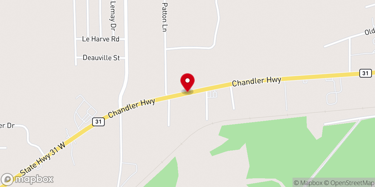 Map showing location of Christian Life Assembly of God Church