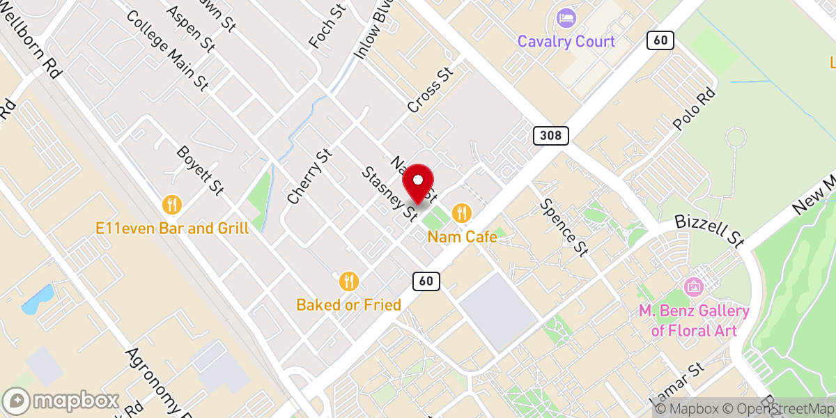 Map showing location of Hannigan Chapel