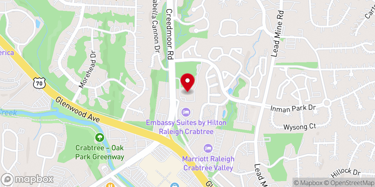Map showing location of Benson Memorial United Methodist Church