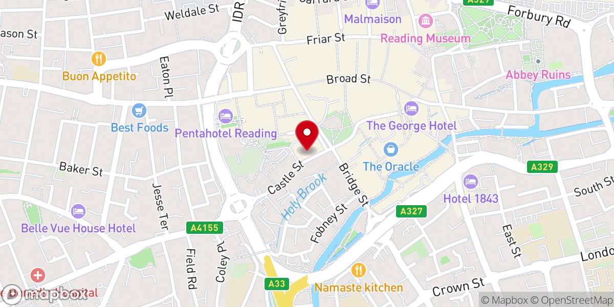 Map showing location of St Mary's Church